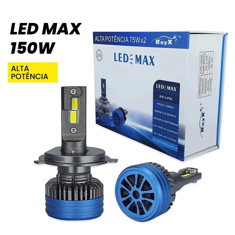 Kit LED MAX 150W H11 6000K 15000Lm Bivolt Rayx
