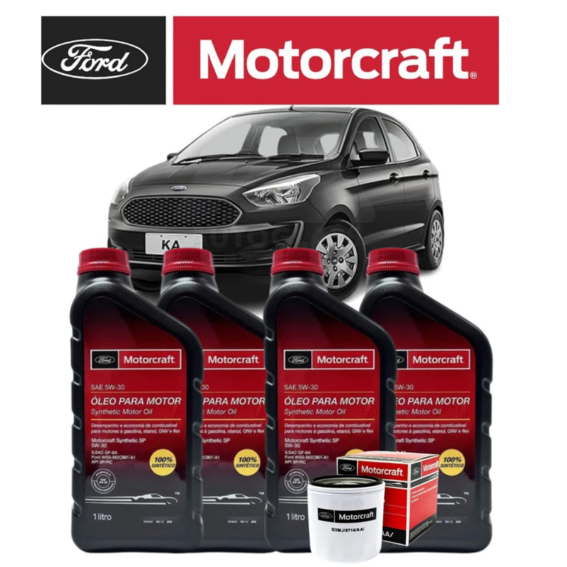 Kit Troca De Óleo 5w30 Ford Ka 1.0 1.5 2014 A 2018 Original Ford